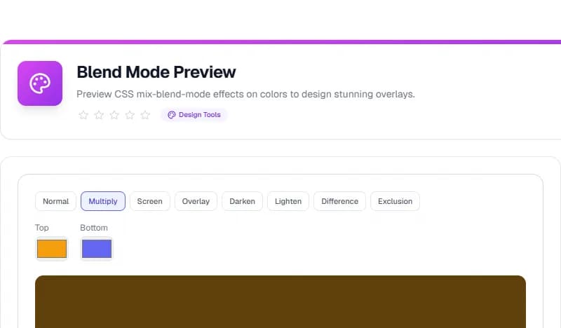 Blend Mode Preview — Free Online Tool