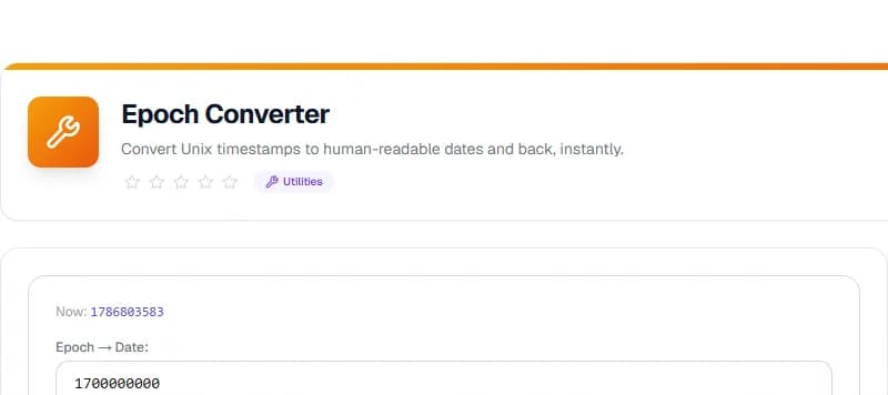 Epoch Converter — Free Online Tool