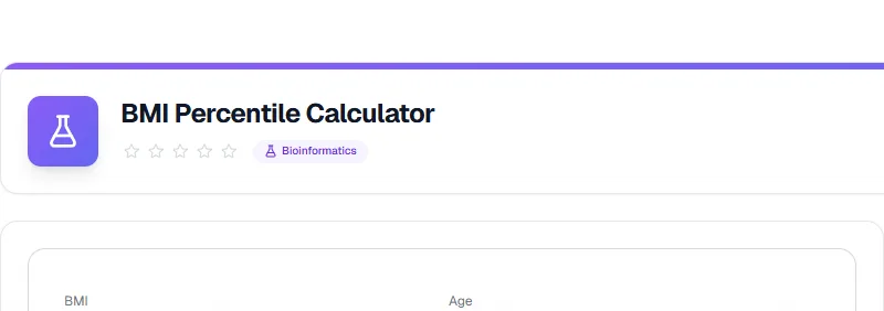 Screenshot of BMI Percentile Calculator tool - Taskly.tools