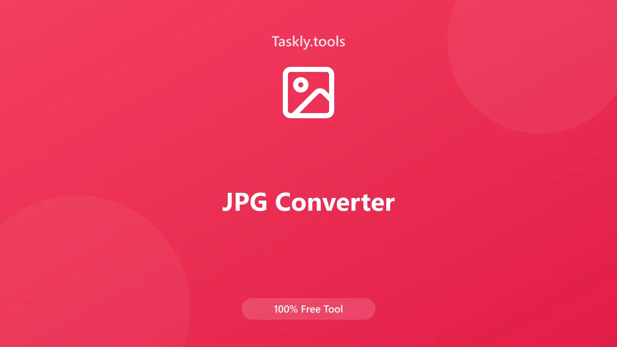 Screenshot of JPG Converter tool - Taskly.tools
