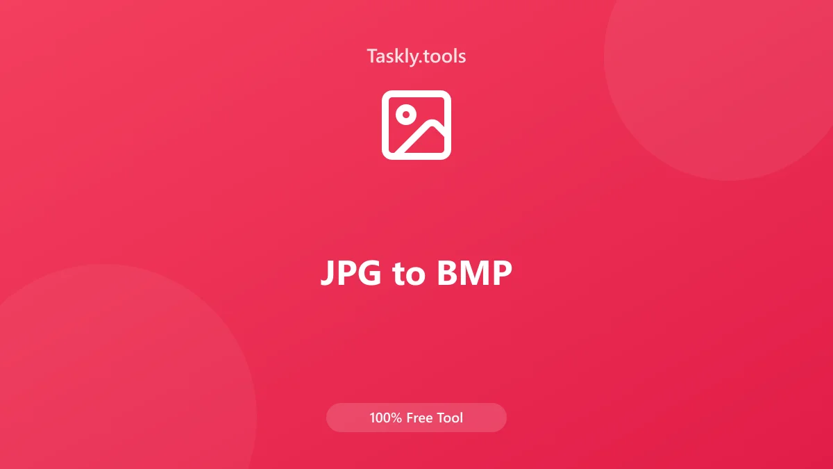 Screenshot of JPG to BMP tool - Taskly.tools