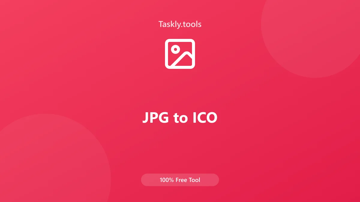 Screenshot of JPG to ICO tool - Taskly.tools