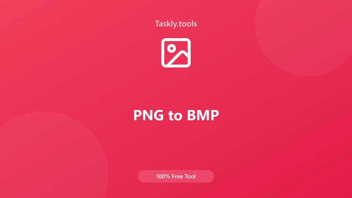 Screenshot of PNG to BMP tool - Taskly.tools