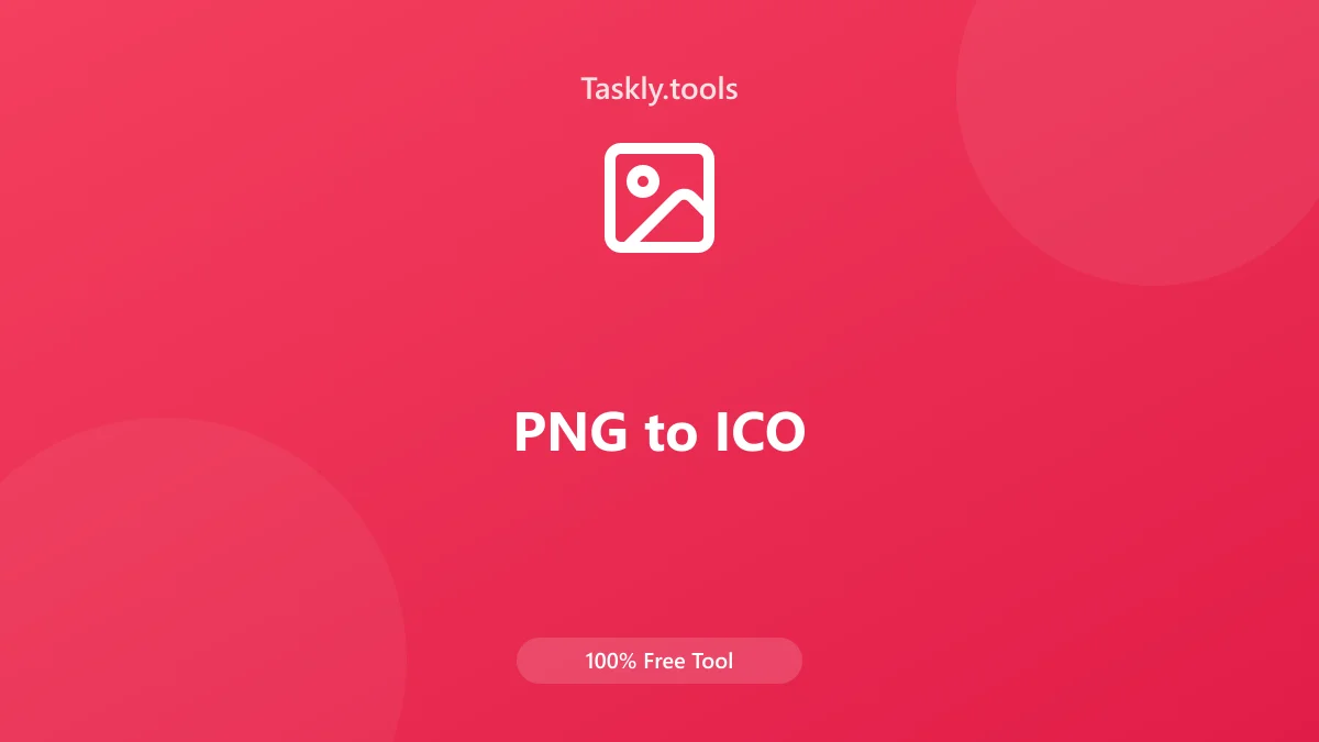 Screenshot of PNG to ICO tool - Taskly.tools