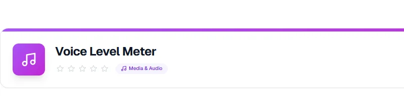 Screenshot of Voice Level Meter tool - Taskly.tools