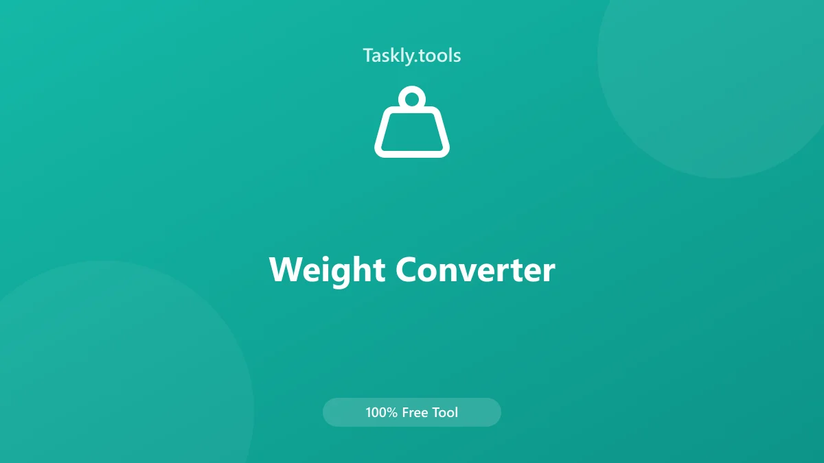 Screenshot of Weight Converter tool - Taskly.tools